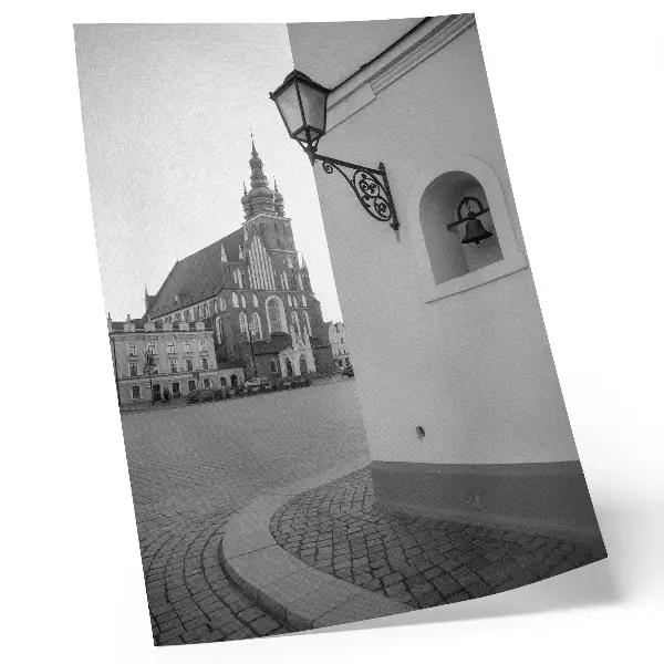 Decorative poster black and white architectural symmetry
