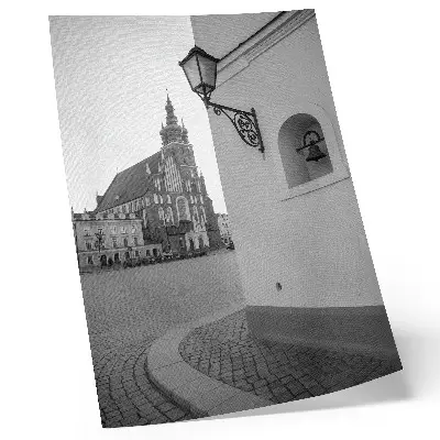 Decorative poster black and white architectural symmetry