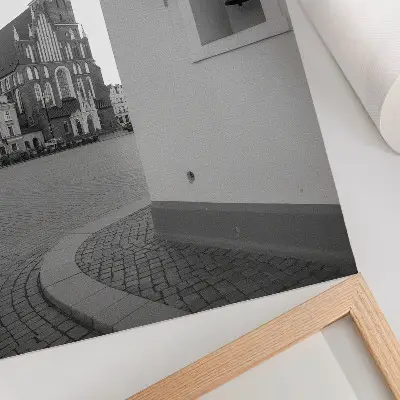 Decorative poster black and white architectural symmetry