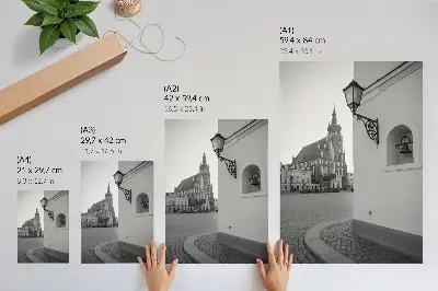 Decorative poster black and white architectural symmetry
