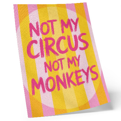 Premium wall art Colorful stripes and bold text