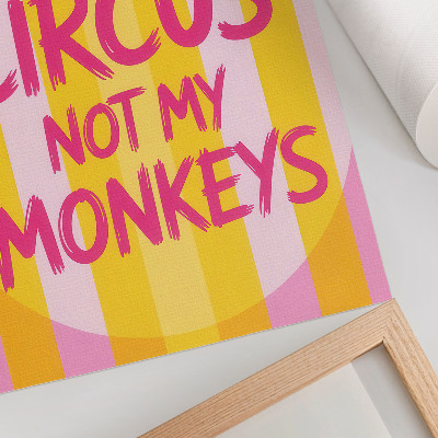 Premium wall art Colorful stripes and bold text