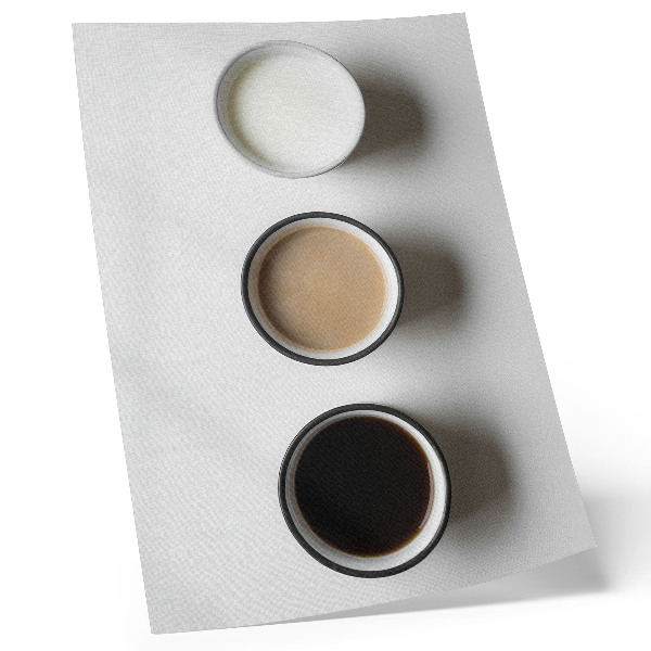 Decorative poster Three different drinks minimalist arrangement