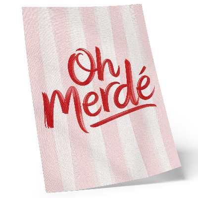 Poster Red letters on a pastel background