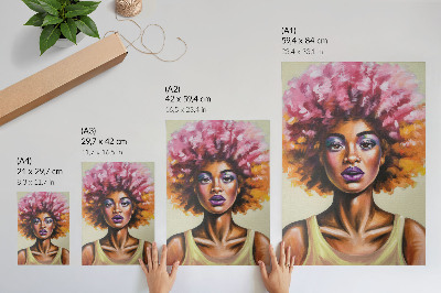 Art print Vivid colors, expressive figure, strong facial expression