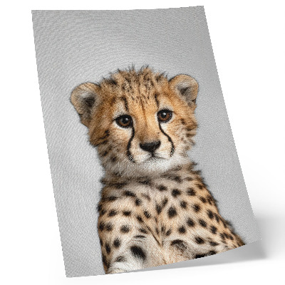 Art print Cute cheetah minimalist background delicacy