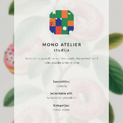 Decorative poster Cat with text orange gray beige