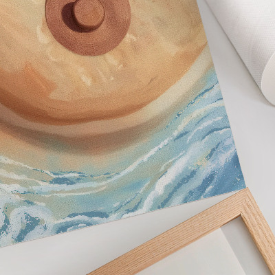 Art print Beach hat rest sun warmth