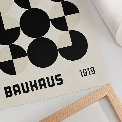 Art print featuring geometric forms in a modern minimalist style
