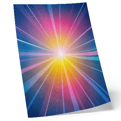 Premium wall art energetic rays in vibrant colors