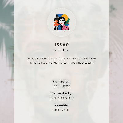 Art print A colorful mask in the hands of a surreal figure