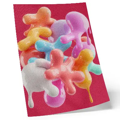 Colorful abstract forms poster modern style