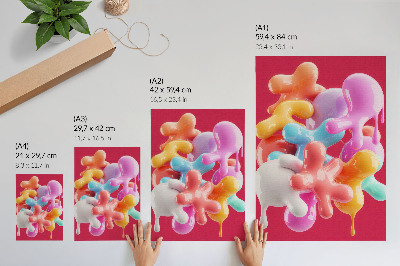Poster Colorful abstract forms modern style