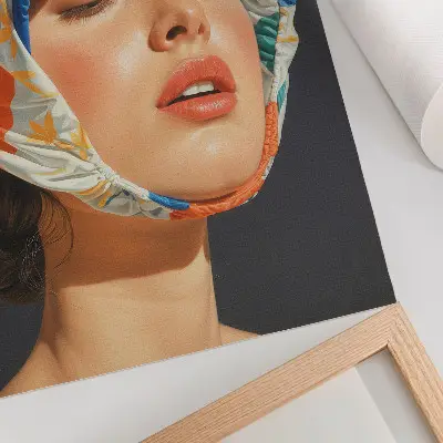 Poster modernity contrast color realism headgear