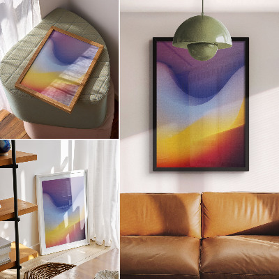 Art print Waves of color, calming modernity