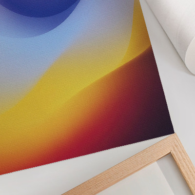 Art print Waves of color, calming modernity