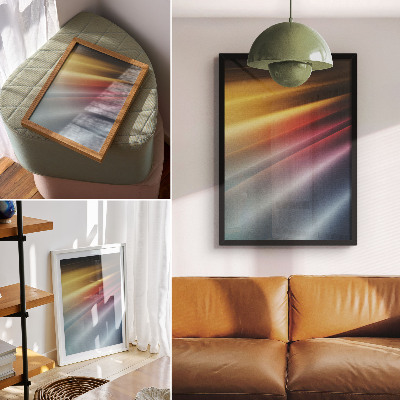 Premium wall art Colored stripes from yellow to navy blue