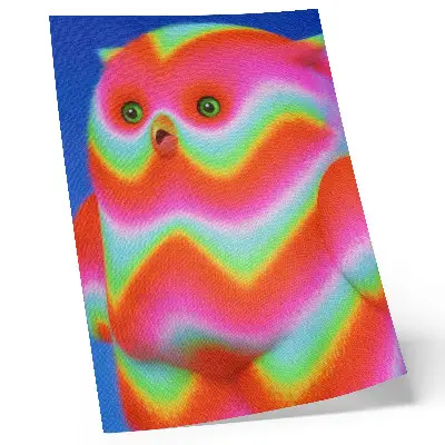Poster colorful character with a cheerful pattern