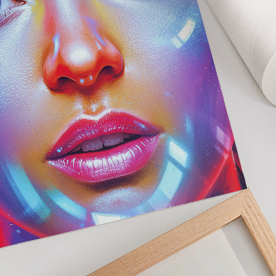 Decorative poster A futuristic portrait full of energetic colors