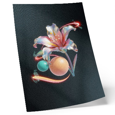 Decorative poster A modern floral motif full of colors