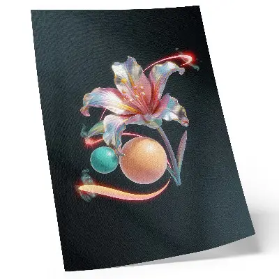 Decorative floral poster modern colorful motif