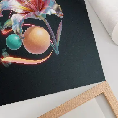 Decorative floral poster modern colorful motif