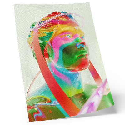 Premium wall art Colorful futuristic character portrait