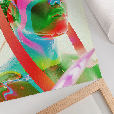 Premium wall art Colorful futuristic character portrait