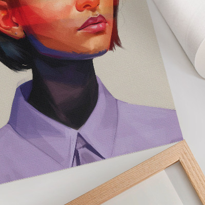 Decorative poster Vibrant colors modern minimalist portrait