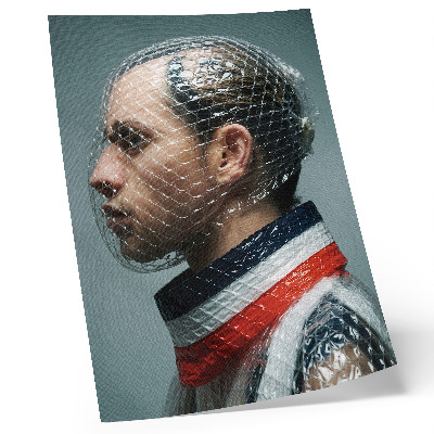 Art print Modern portrait with bubble wrap