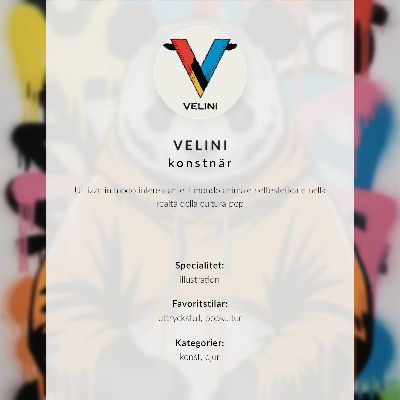 Premium wall art Energetic blue cat with orange accents
