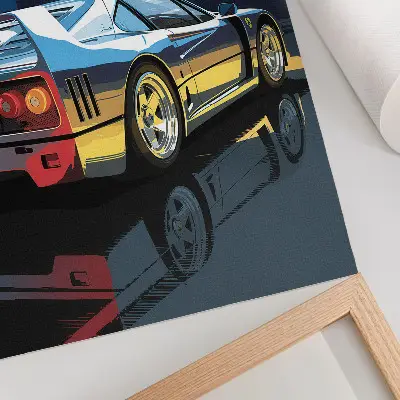 Sports car city night wall art modern elegance edition