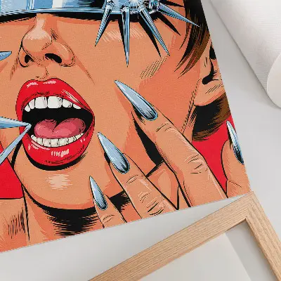 Premium wall art featuring futuristic elements with intense colors and dynamic motion