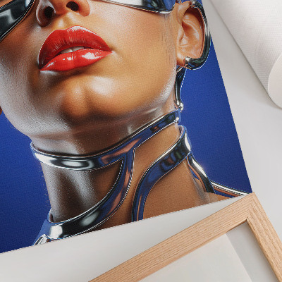 Decorative poster Futuristic figure, intense colors, modernity