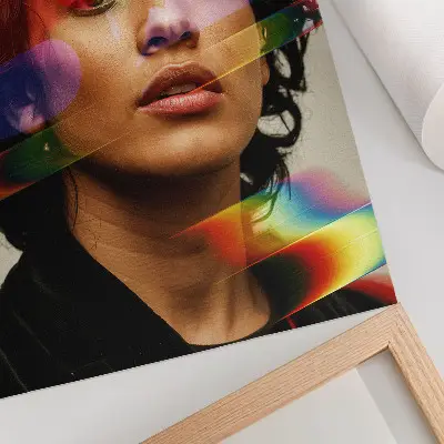 Decorative poster with colorful accents in a modern dynamic style