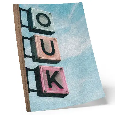 Premium wall art modern neon letters in pastel colors