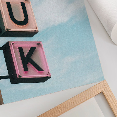 Premium wall art Neon letters pastel colors modernity