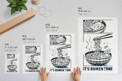 Art print Comic book style ramen bowl chopsticks soak up the flavor