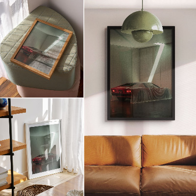Decorative poster Classic car light minimalism elegance
