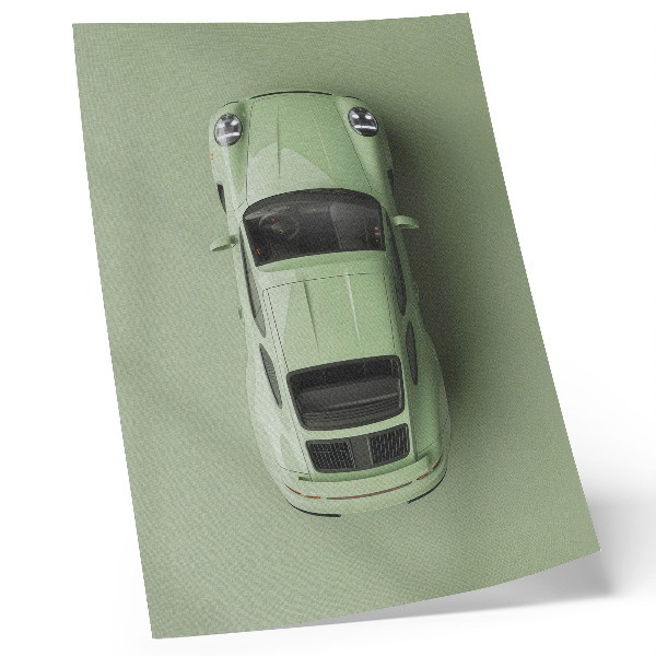 Poster A modern car in a shade of green