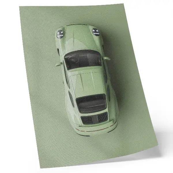 Poster a modern green car