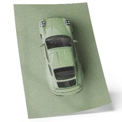 Poster a modern green car