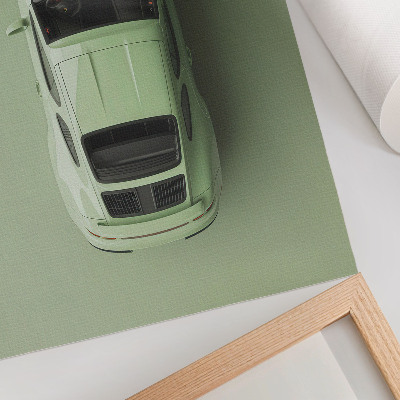 Poster A modern car in a shade of green