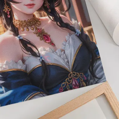 Fantasy woman portrait wall art with jewelry