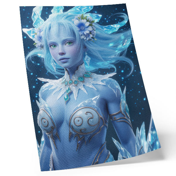 Poster Fantastic atmosphere, magical figure, ice crystals