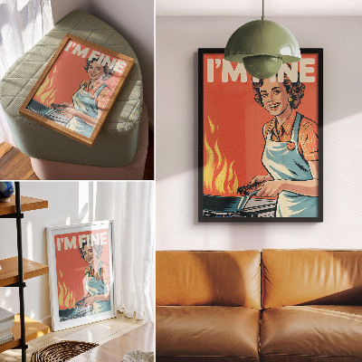 Premium wall art Pop art style, colorful accents, dynamic composition