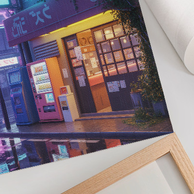 Premium wall art Neon rain atmospheric atmosphere colorful lights