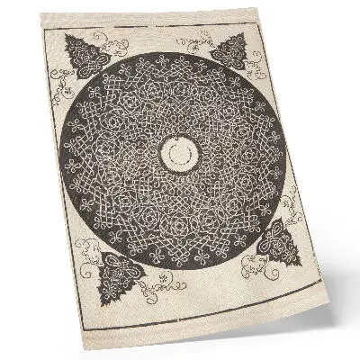 Albrecht Dürer wall art with white medallion knob design