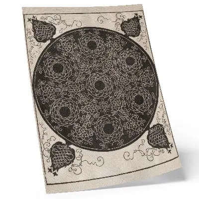 Premium Wall Art the Fourth Knot with 7 round knot groups and black centers by Albrecht Dürer, ca. 1506
