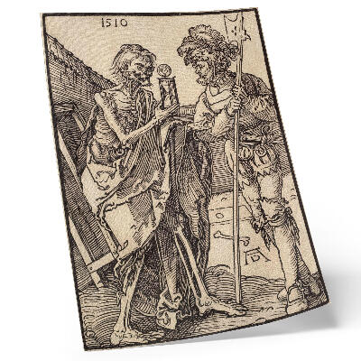 Art print Death and Lansquenet (1510) by Albrecht Dürer